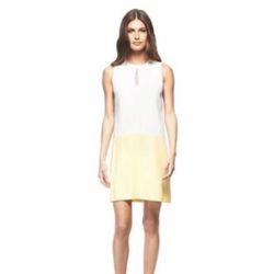 Calvin Klein Yellow Size 10 Wedding Guest 70 Off Keyhole Grey Cocktail Dress on Queenly