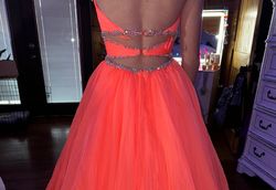 Johnathan Kayne Orange Size 2 Floor Length Pageant Tall Height Ball gown on Queenly