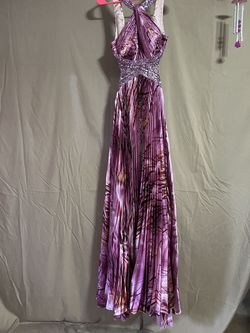David's Bridal Multicolor Size 2 Jewelled Floor Length Train Straight Dress on Queenly