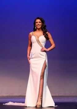Sherri Hill White Size 2 Plunge Tall Height Side slit Dress on Queenly