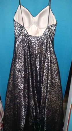 Blush Prom Black Size 12 Plunge Medium Height Prom Straight Dress on Queenly
