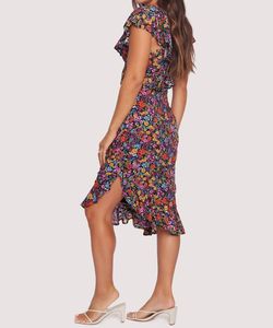 Style 1-1009617524-3855 LOST + WANDER Black Size 0 Floral Cocktail Dress on Queenly