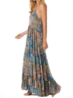 Style 1-1074818227-2901 Misa Los Angeles Blue Size 8 Polyester Print Straight Dress on Queenly