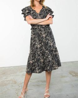 Style 1-108480525-3775 THML Black Size 16 Print Tall Height Pattern Cocktail Dress on Queenly