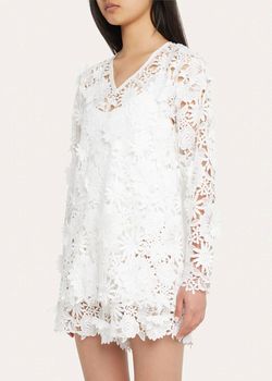 Style 1-1102400973-2901 Andine White Size 8 Lace Polyester Bridal Shower Cocktail Dress on Queenly
