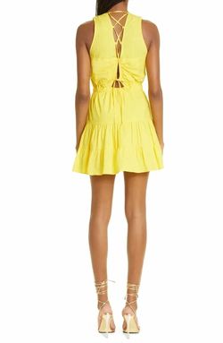 Style 1-1900937923-2696 Ramy Brook Yellow Size 12 Mini Plus Size Sorority Rush Cocktail Dress on Queenly