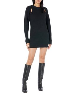 Style 1-1980302883-2901 MOON RIVER Black Size 8 Mini Sleeves Tall Height Cocktail Dress on Queenly