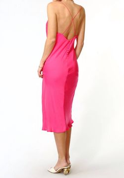 Style 1-2239322346-2791 GREYLIN Pink Size 12 Satin V Neck Cocktail Dress on Queenly