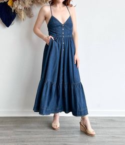 Style 1-2272550353-2791 En Saison Blue Size 12 Free Shipping Plus Size Spaghetti Strap Straight Dress on Queenly
