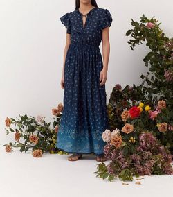 Style 1-2381481579-649 Hannah Artwear Blue Size 2 Sleeves Plunge Silk Straight Dress on Queenly