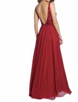 Style 1-2423949811-98 Dave and Johnny Red Size 10 Floor Length Tall Height Military Straight Dress on Queenly