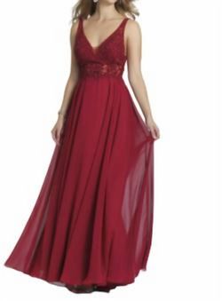 Style 1-2423949811-98 Dave and Johnny Red Size 10 Black Tie Floor Length Straight Dress on Queenly
