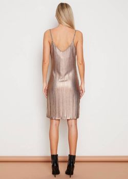 Style 1-2545704849-3855 MINKPINK Gold Size 0 Tall Height Shiny Polyester Cocktail Dress on Queenly