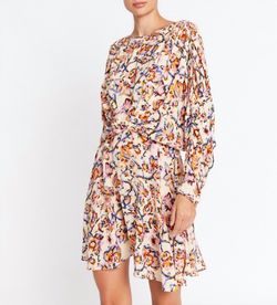 Style 1-2601443178-3236 Berenice Multicolor Size 4 Free Shipping Tall Height Sorority Rush Sleeves Cocktail Dress on Queenly