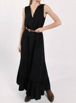 Style 1-2833287102-2901 MOLLY BRACKEN Black Size 8 V Neck Polyester Floor Length Straight Dress on Queenly