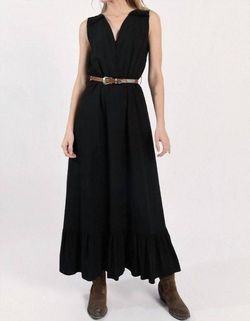 Style 1-2833287102-2901 MOLLY BRACKEN Black Size 8 Floor Length Tall Height Belt Straight Dress on Queenly