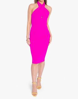 Style 1-3063770742-1901 Black Halo Pink Size 6 Tall Height Side Slit Cocktail Dress on Queenly