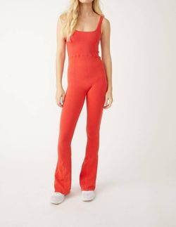 Style 1-3232238397-3107 Free People Red Size 8 Sorority Jumpsuit Dress on Queenly