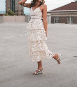 Style 1-3266197677-2696 Just Me White Size 12 Bridal Shower Cocktail Dress on Queenly