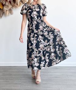 Style 1-3320139793-3011 MINKPINK Black Size 8 Sleeves Floral Cocktail Dress on Queenly