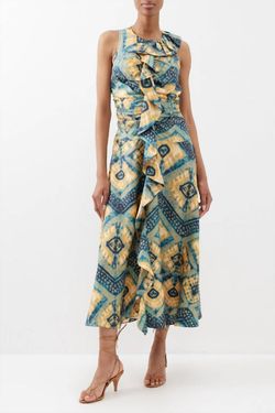 Style 1-3356249149-1901 Ulla Johnson Green Size 6 Pageant Silk Print Cocktail Dress on Queenly