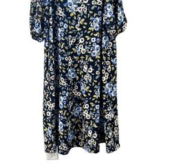 Style 1-3884426958-2696 Tyler Boe Blue Size 12 Floral Plus Size Cocktail Dress on Queenly