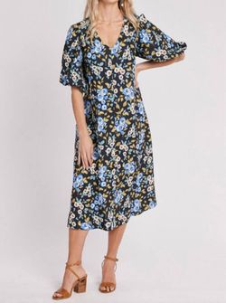 Style 1-3884426958-2696 Tyler Boe Blue Size 12 Floral Plus Size Cocktail Dress on Queenly