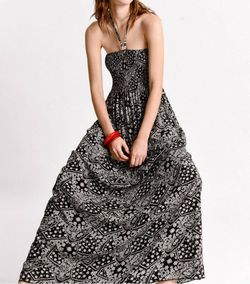 Style 1-4001651897-2696 MOLLY BRACKEN Black Size 12 Floor Length Print Tall Height Straight Dress on Queenly