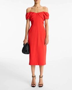 Style 1-4080097845-5 A.L.C. Red Size 0 Side Slit Free Shipping Polyester Cocktail Dress on Queenly