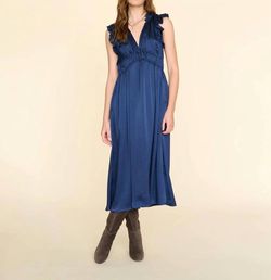 Style 1-4191371576-2696 XIRENA Blue Size 12 Free Shipping V Neck Tall Height Pockets Cocktail Dress on Queenly