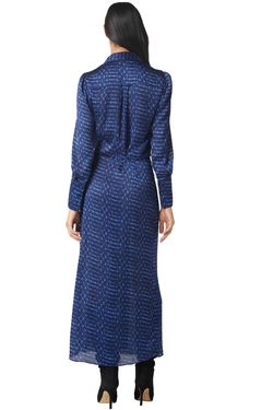 Style 1-618790659-3236 Misa Los Angeles Blue Size 4 Free Shipping Print Cocktail Dress on Queenly