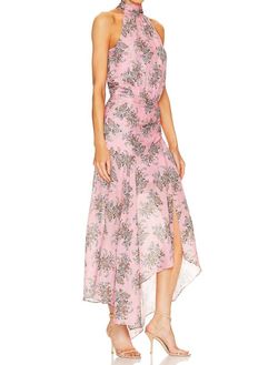 Style 1-739784316-649 Veronica Beard Pink Size 2 Keyhole Free Shipping Floor Length Side slit Dress on Queenly