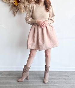 Style 1-816548532-3011 En Saison Nude Size 8 Mini Tall Height Cocktail Dress on Queenly