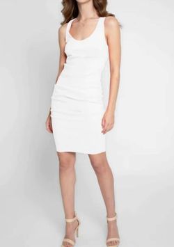 Style 1-922347658-1498 Nicole Miller White Size 4 Free Shipping Tall Height Cocktail Dress on Queenly