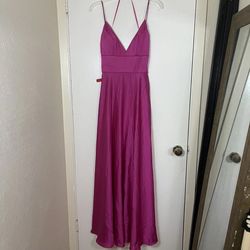 Mac Duggal Pink Size 4 Floor Length Straight Dress on Queenly