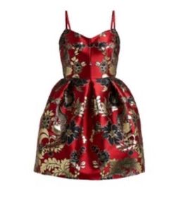 Dolce and gabbana Red Size 8 Swoop Jersey Flare Cocktail Dress on Queenly