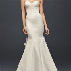 ZAC POSEN White Size 12 Wedding Ivory Mermaid Dress on Queenly
