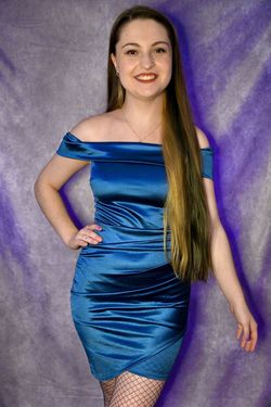 Windsor Blue Size 4 Homecoming Nightclub Euphoria Midi Cocktail Dress on Queenly