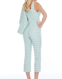 Ashley Lauren White Size 8 Bachelorette Floor Length Tweed Square Jumpsuit Dress on Queenly
