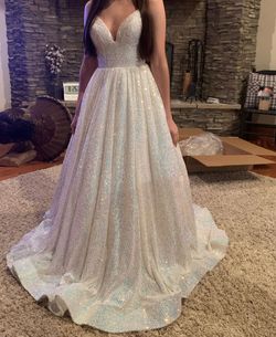 Sherri Hill White Size 0 Prom Floor Length Jersey 50 Off Ball gown on Queenly