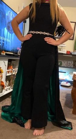 Sherri Hill Black Size 4 Fun Fashion Pageant Jumpsuit Dress on Queenly