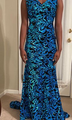 Johnathan Kayne Multicolor Size 2 Prom Floor Length Mermaid Dress on Queenly