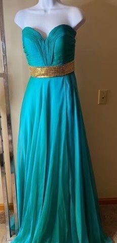 Ashley Lauren Blue Size 4 50 Off Prom Ball gown on Queenly