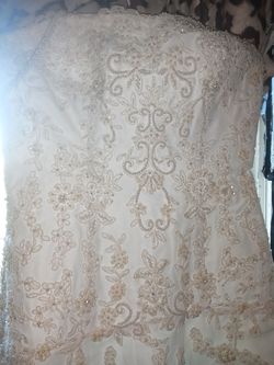 Alfred Angelo White Size 6 Floor Length Ivory 50 Off Satin Train Dress on Queenly