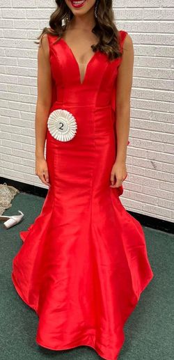 Jovani Red Size 00 Prom Free Shipping Mermaid Dress on Queenly