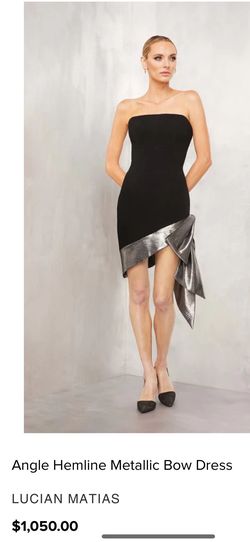 Lucian Matis Black Size 2 Metallic Cocktail Dress on Queenly