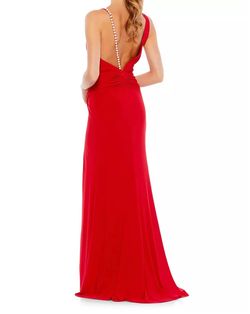 Style 0400016524821 Mac Duggal Red Size 6 Appearance Military Floor Length A-line Dress on Queenly