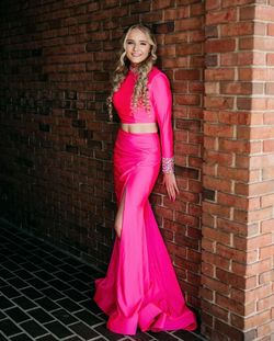 Rachel Allan Pink Size 0 Military Floor Length Free Shipping Straight Dress on Queenly