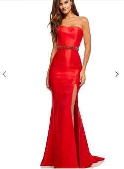 Style 52541 Sherri Hill Red Size 4 Prom Tall Height 50 Off Mermaid Dress on Queenly