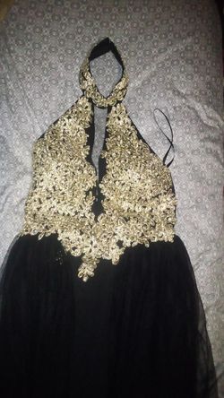 Sequin hearts  Black Size 12 Wednesday Plus Size A-line Ball gown on Queenly